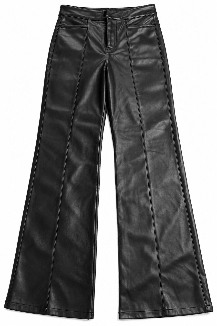We The Free Black Faux Leather Flare Pants Women’s Size 4